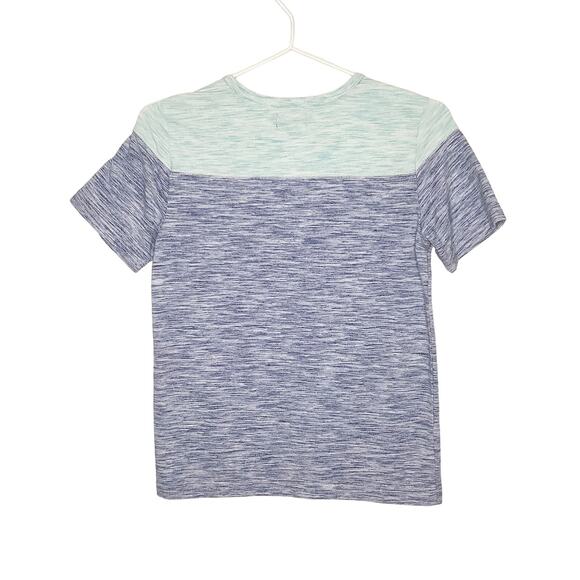 7 For All Mankind Blue Mint short sleeve Henley Tee Medium - Picture 2 of 5